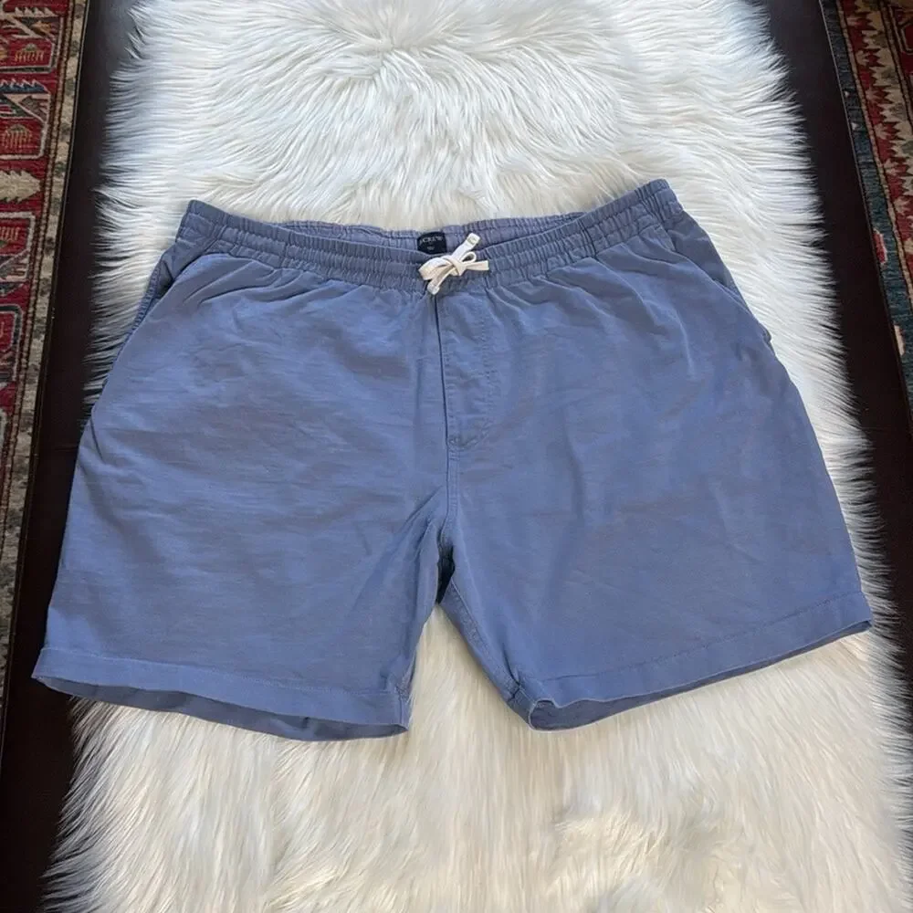 J. Crew Factory Blue 7” Inch Reade Cotton Drawstring Shorts